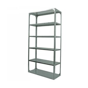 Bolted Shelving Steel Bay 6 Shelves - Uni-Angle - Six Shelf Kit - Galvanised - 365.8 x 91.4 x 38.1 cm