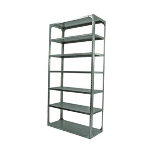 Bolted Shelving Steel Bay 7 Shelves - Uni-Angle - Seven Shelf Kit - Galvanised - 274.3 x 91.4 x 45.7 cm