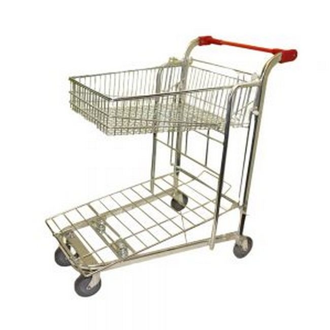 Steel Shopping Trolley - Full Basket
