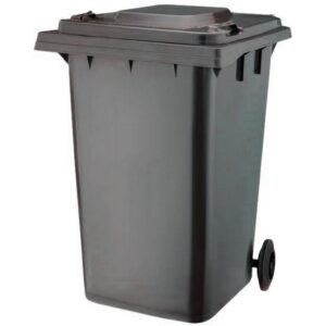 360L Wheelie Bin - 2 Wheel - Plastic - Black