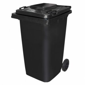 240L Wheelie Bin - 2 Wheel - Plastic - Black
