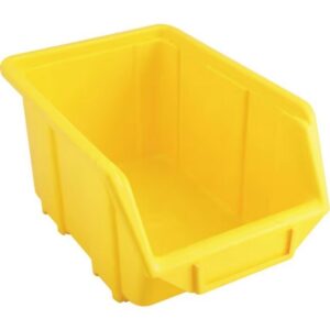 Senator Stack & Hang Plastic Bin - Small Parts Storage - SEN2 - with Label Holder - 24 x 15.5 x 12.5 cm - Yellow