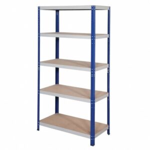 Matlock Standard Duty Shelving Unit - 5 Shelves - MDF & Steel - 265kg Capacity - 177 x 90 x 45 cm