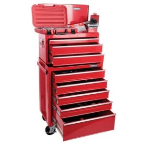 KennedyPro Professional Engineers Tool Kit - 300 Pieces - Steel Tool Chest & Roller Cabinet - 50.6 x 73.2 x 140 cm