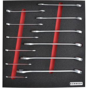 Kennedy AF Combination Spanner Set - 12 Pieces - with 2/3 Width Foam Tool Control Inlay for Tool Chests