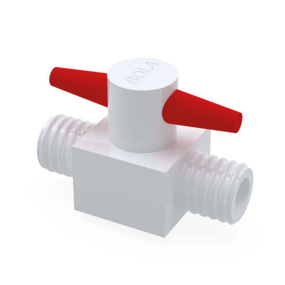 Bohlender 2-Way Stopcocks PTFE GL 14, 4mm Bore