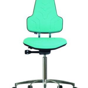 Werksitz Working Chair WS 8320 KL Werkstar – Turquoise, Height Adjustable (495–640 mm), Imitation Leather Seat and Backrest