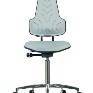 Werksitz Working Chair WS 8220 Werkstar – Light Grey, Height Adjustable (495–640 mm), PUR Integral Foam Seat and Backrest