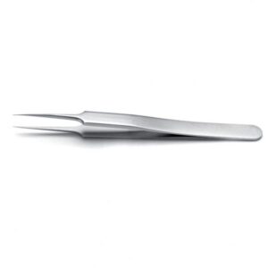 Ideal-tek High Precision Tweezers for Biology 110 mm Type 5.DX, Extra Fine Tip, Superior Finish, Stainless Steel, Anti-Magnetic