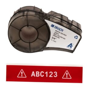 Brady Vinyl Tape M21-750-595-RD 19.05mmx6.4m, White on Red, Box à 6.4 m