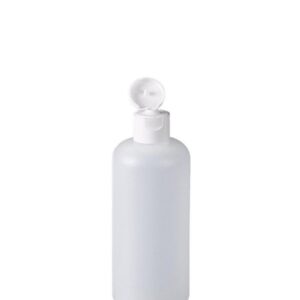 Bürkle Round Bottle 250 ml, HDPE with Hinged Lid