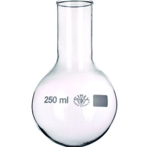 Bohemia Cristal Round Flask, 500ml Narrow Neck with Beading, ISO 1773 105/34 mm, 175 mm High