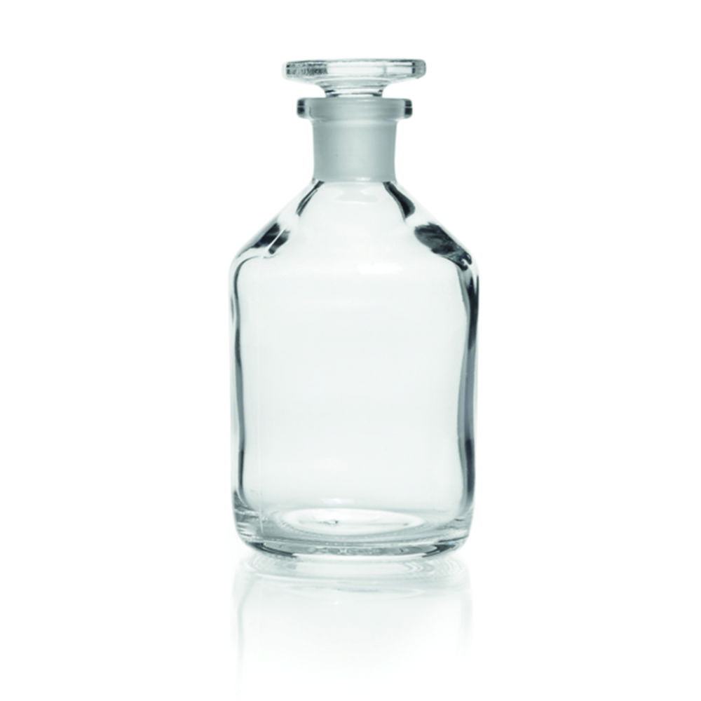 DWK Duran Narrow Neck Reagent Bottle, Soda Glass, Clear, with NS Glass Stopper, 250ml