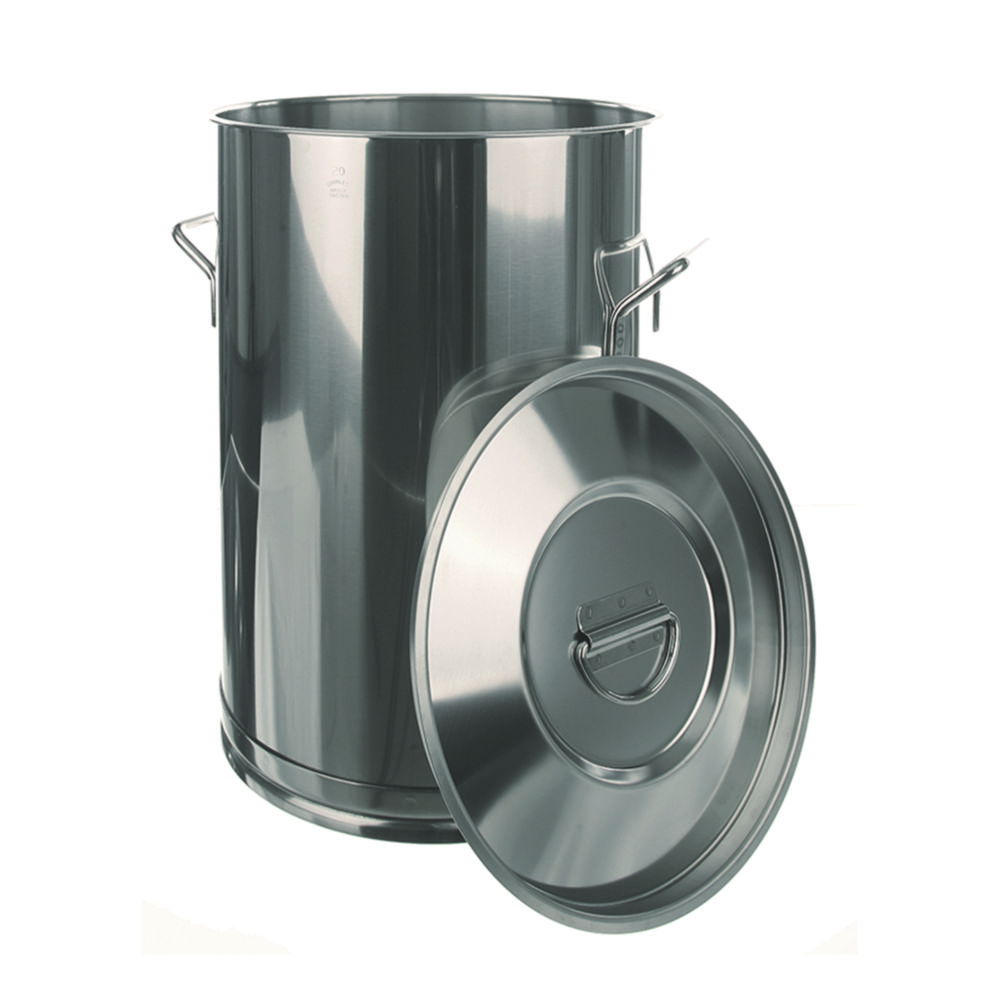 BOCHEM Container 100 L Without Lid 670 x 450 mm, 18/8 Steel Lid No: 8357