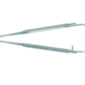 Micro scissor 180 mm, curved with round handle, sterilizable