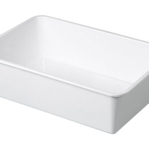 Bürkle Instrument Tray 5500 ml 350x250x100mm, Melamine Resin, White, Autoclavable, Without Lid #4230-2231
