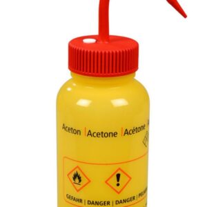 Bürkle LeakProof-Spritzflasche 500 ml LDPE, "Acetone" Print in German, English and French