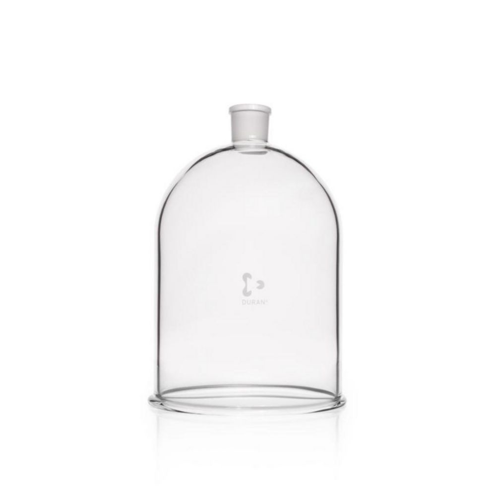 DWK Duran Bell Jars with Neck Bore for Vacuum Use, 250 x 185 mm