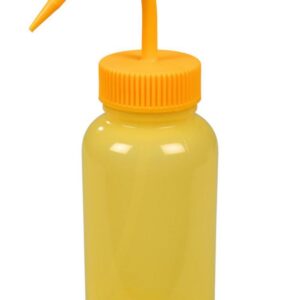 Bürkle Wash Bottle 500ml, LDPE, Wide-Neck, without Printing, Closure Yellow, LaboPlast
