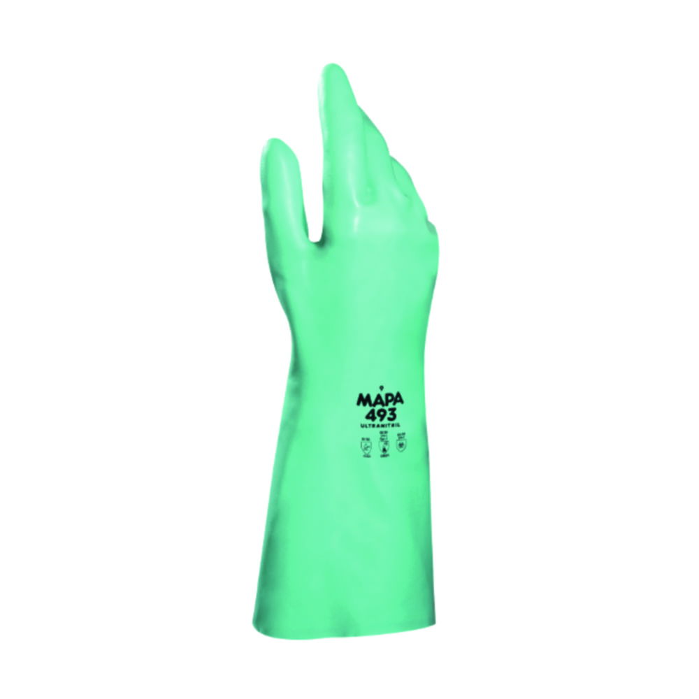 Gloves Ultranitril 493 size 9 - 9.5, nitrile, length 39 cm, pair