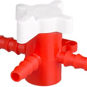 Bürkle 3-Way Stopcock, PE/PP, 4 mm Bore, for 5–7 mm Tubing​