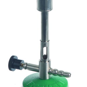 BOCHEM Bunsen Burner for Natural Gas with Needle Valve DIN 30665, Air Regulation, Pilot Flame, Max. 1300°C, 1.53 KW