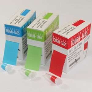 Heathrow Scientific Tough Tags 33 x 13 mm, Red, Polyester, Pack of 1000 pcs/Roll