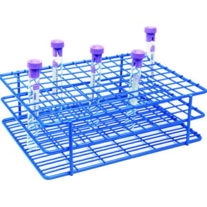 Heathrow Scientific Coated Wire Tube Rack 13–16mm 9x12 Format Blue