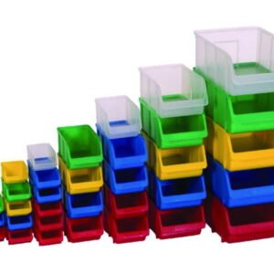 Storage bin, PP, size 2, green 100x165/135x75mm