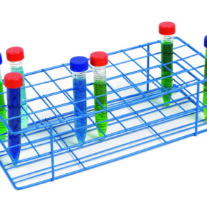 Heathrow Scientific Coated Wire Tube Rack 20–25mm 4x10 Format Blue