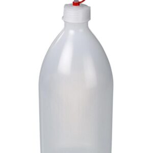 Bürkle Narrow Neck Bottle 1000 ml, LDPE with Drop Closure and Cap