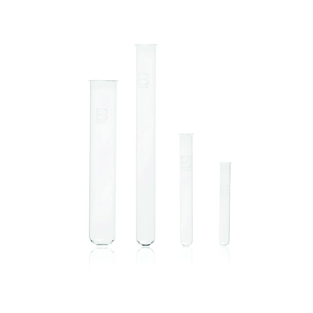 DWK Duran FIOLAX 10 x 100 mm Test Tubes with Beaded Rim, Pack of 100