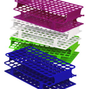 Heathrow Scientific Test Tube Rack OneRack for 72 Tubes of 36mm Ø, Green POM, 104x202x59mm