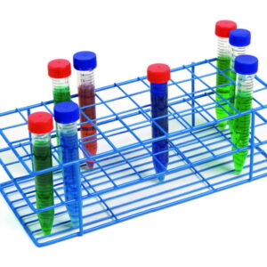 Heathrow Scientific Coated Wire Tube Rack 20–24mm 4x10 Format Blue