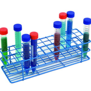 Heathrow Scientific Coated Wire Tube Rack 13–16mm 4x12 Format Blue