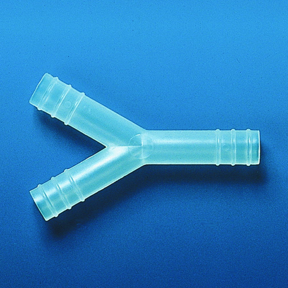 BRAND Tubing Connector PP Y-Shape F (Tubinner Dia 6-7 mm, Tot L 54 mm, Pack of 20)