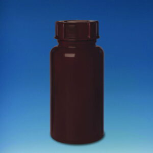 BRAND Bottle, 100 mL, PE-LD, Wide Neck, GL-32, Brown Opaque, Screw Cap
