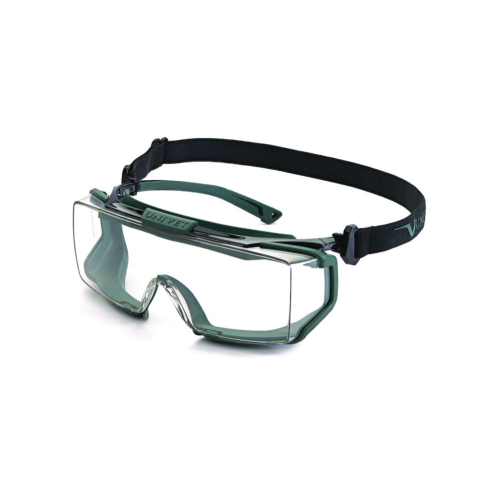 Hybrid OTG, non-slip temple tips headband, TPR gasket, black frame (16321 U DT 3 4) clear lens (U UL1,2 DT K N) with Vanguard coating