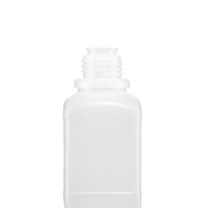 Kautex Textron 250mL Square Reagent Bottle Narrow Neck PE HD Cap (Without Screw Cap)
