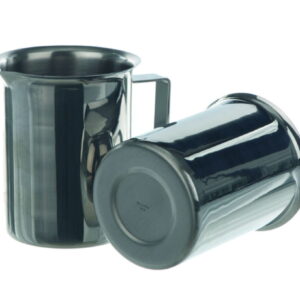 BOCHEM Beaker 250 ml, 18/10 Steel with Rim, Spout and Handle