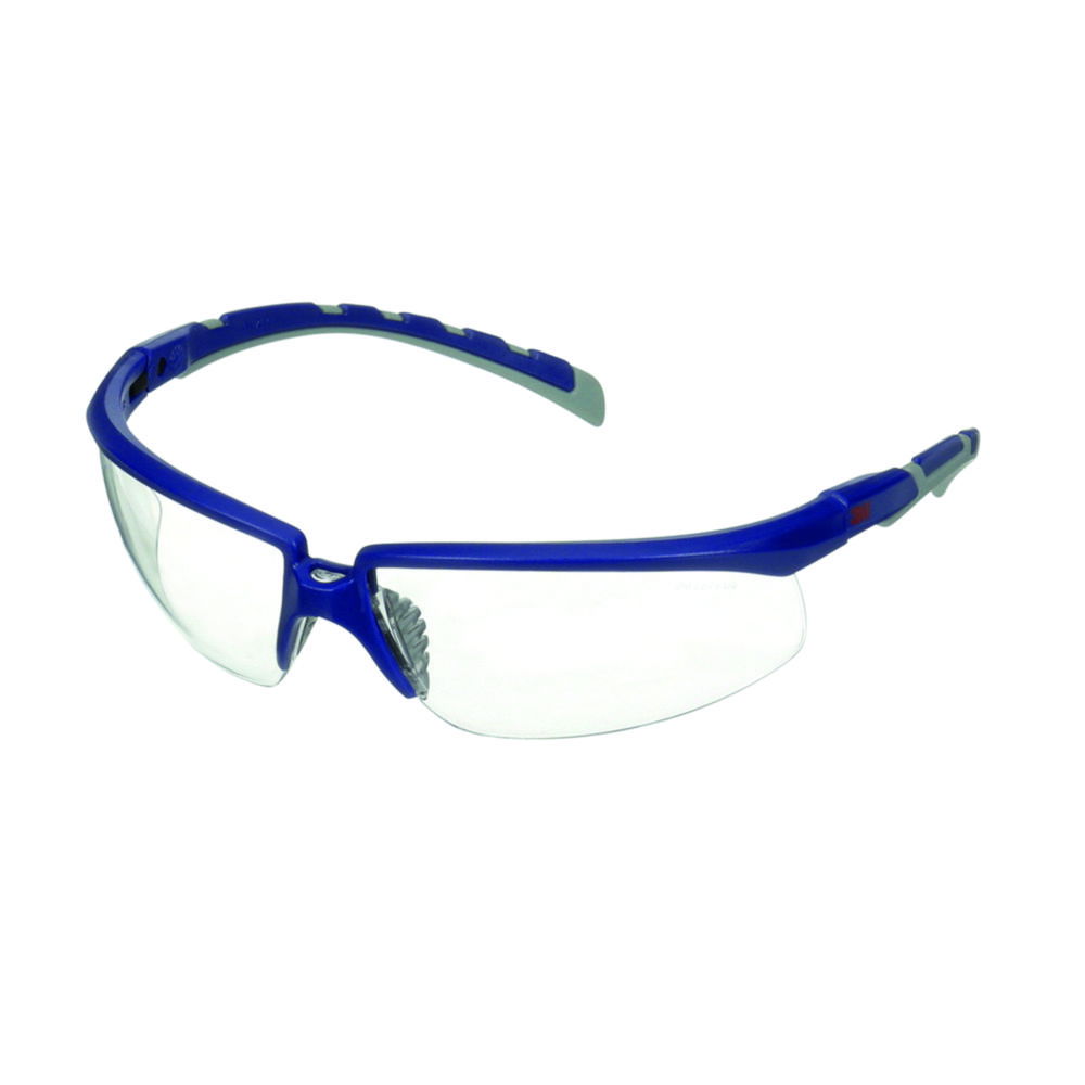 3M Safety Glasses Solus 2000 Anti-Fog/Anti-Scratch, Clear Lens, Frame: Blue/Grey