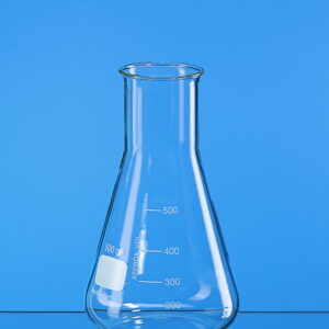 Erlenmeyer flask, wide neck, Boro 3.3 25 ml, with beaded rim and graduation pack of 10