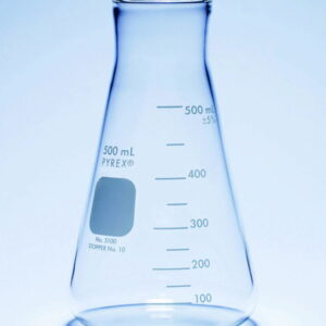 DWK Erlenmeyer Flask 500 mL, Glass, Wide Neck, Heavy Duty, Conical, Graduated, Pack of 6