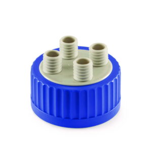 DWK Duran Screw Caps GLS 80, PP EPDM 4-Port Closure, GL 18, Pack of 2