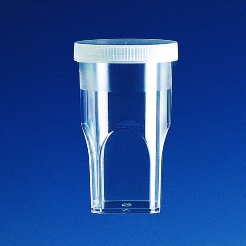 BRAND Sample Beakers with Lid, PS 20 mL (Pack of 1000)