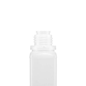 Kautex Square Bottle, 100 mL, PE-HD, Without Screw Cap, 13 mm Ø