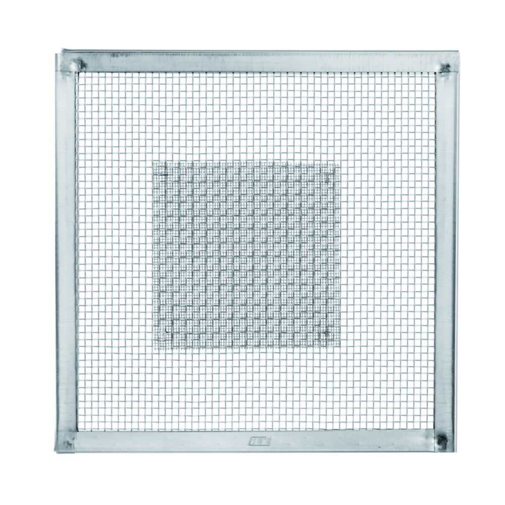 RSG Wire Mesh 175 x 175 mm with Stainless Steel Frame REMANIT 4301, Meshes: 0.6 x 2.0 mm