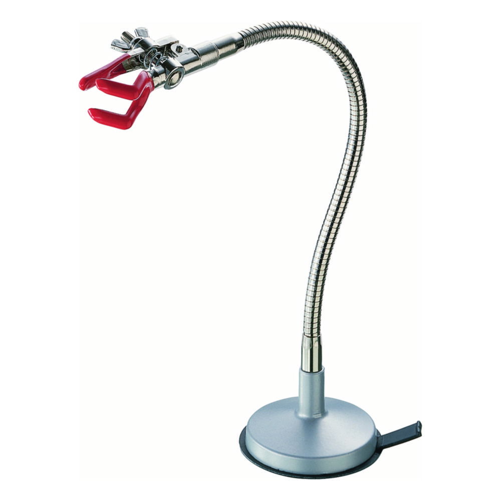 Usbeck Flexible Stand with Round Clamp, 12–25 mm, Nickel-Plated, Plastic-Coated