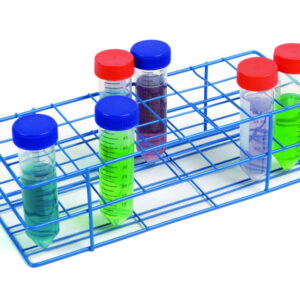 Heathrow Scientific Coated Wire Tube Rack 20–25mm 3x8 Format Blue