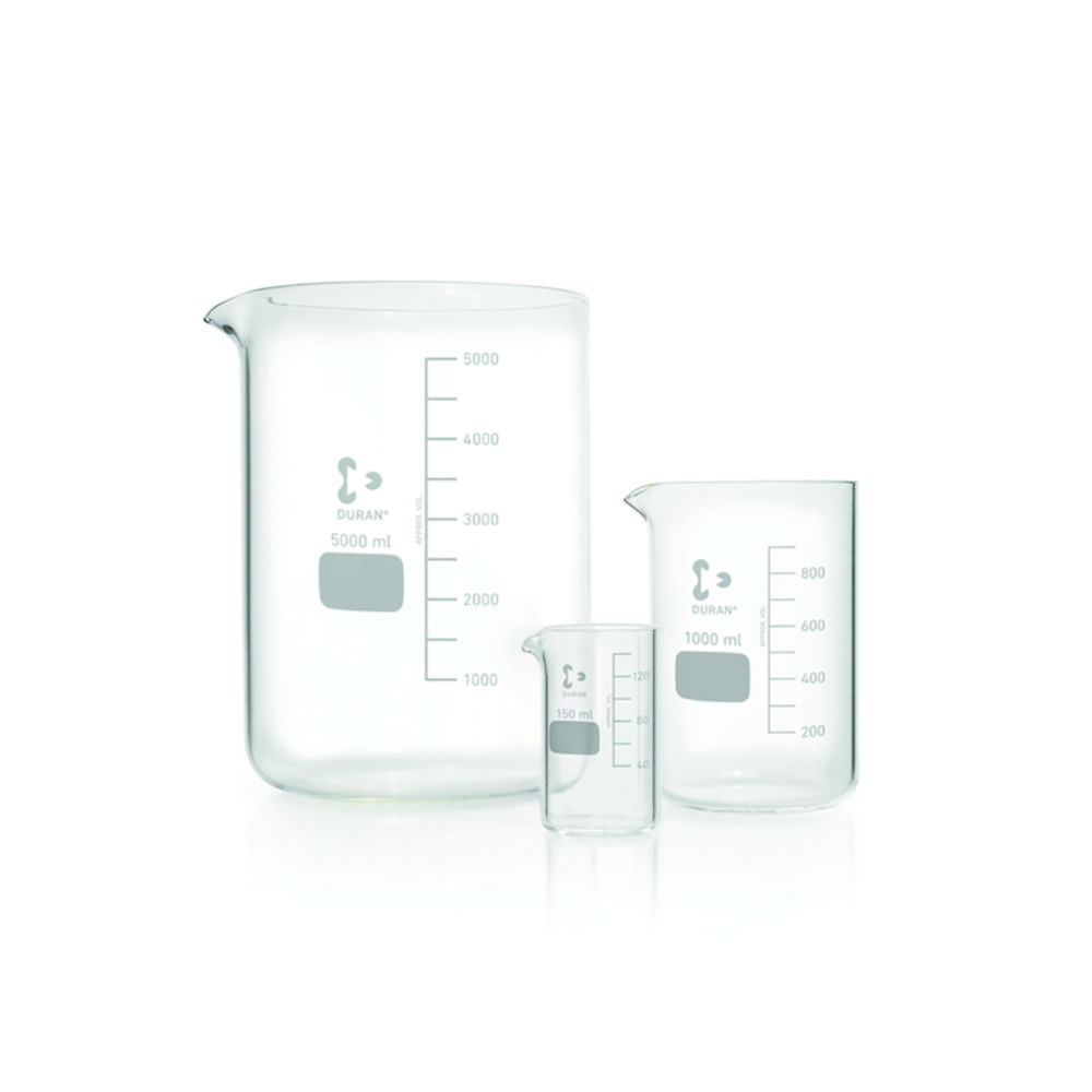 DWK Duran Beakers (Filter Beakers), Thick-Walled, Cap. 150 ml